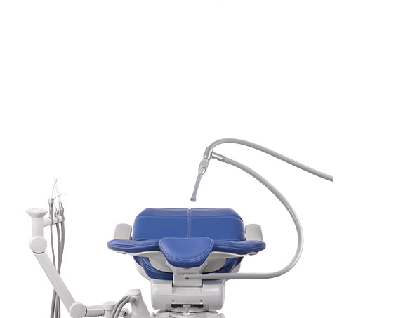 A-dec 500 Dental Chair Assistant Instrumentation with Third-Hand HVE Holder