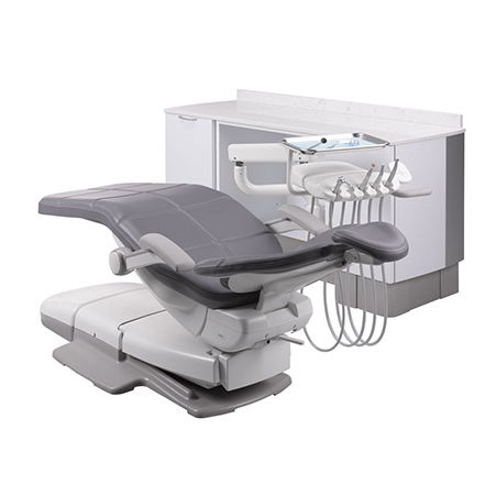 A-dec 500 dental chair with side dental delivery system 