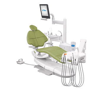 A-dec 500 radius dental equipment package with Parrot upholstery thumb