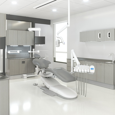 A-dec dental chair and delivery system in a government dental practice